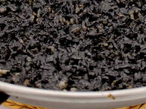 Durante las clases de tapas y paella cocinamos arroz negro. Despedida de soltera en Madrid 