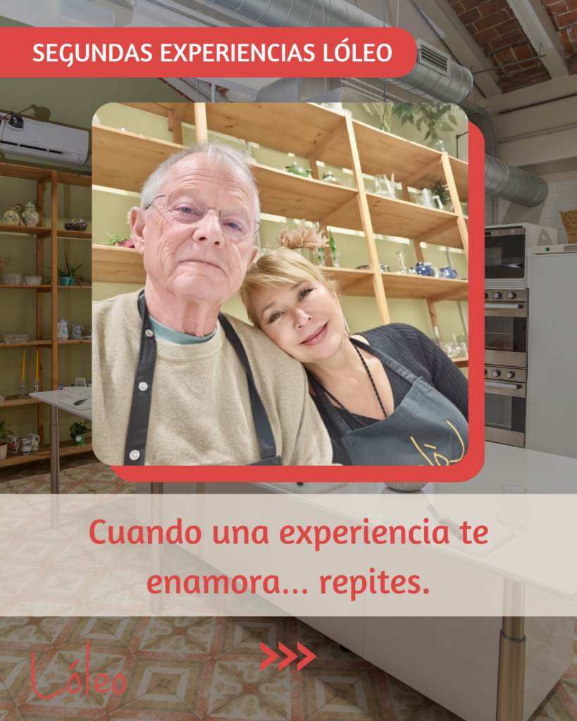 Segunda experiencia de pareja en Lóleo Eventos realizando clase de cocina con la chef profesional Lola